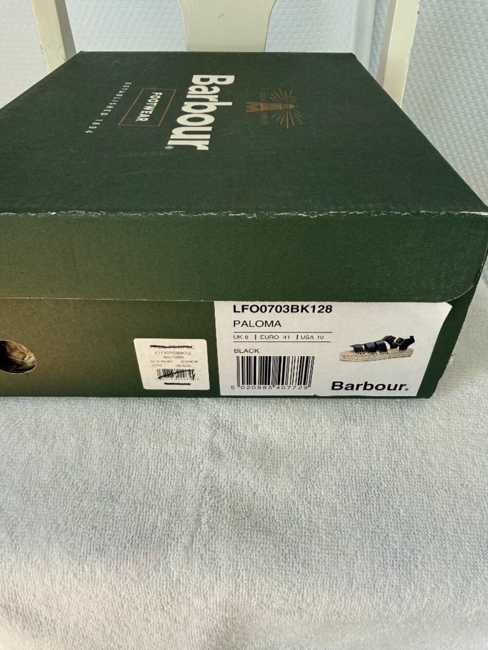 NIB BARBOUR LEATHER FISHERMAN SANDALS SIZE 41 - Picture 7 of 8